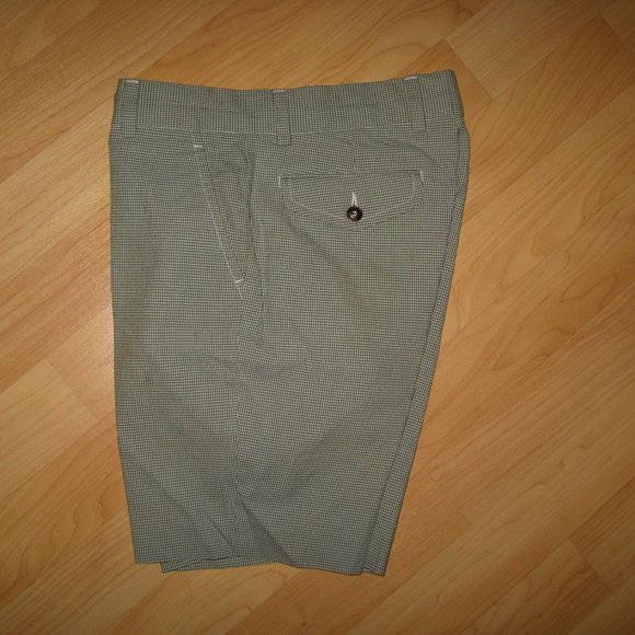 🩳 Mister Mr. Trina Turk Green Gingham Plaid Men's Shorts 28 - Picture 4 of 7